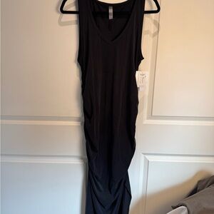 Beyond Yoga Black Sleeveless V-Neck Maxi Dress